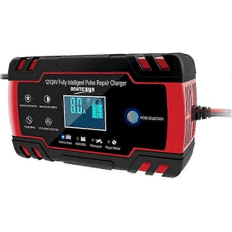 Démarreur de secours pour voiture, chargeur de batterie externe 12 V/24 V avec écran LCD et prise européenne. WHBYV (1/4)