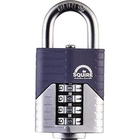 Squire VULCAN COMBI 40mm Open Boron Steel Shackle Combination Padlock with HSQVC40 Model