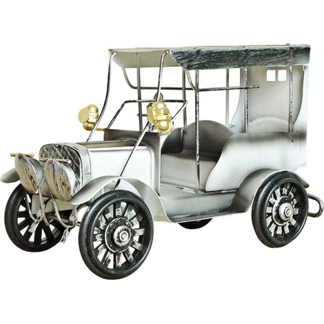Maquette de voiture vintage en métal, ancienne, faite main, pour la maison. Classique et nostalgique. (1/5)