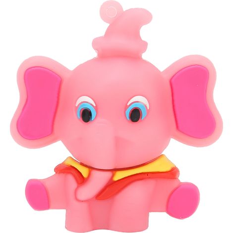 Clé USB compatible avec carte mémoire optionnelle, motif éléphant mignon, 64 Go, pour le stockage, le transfert et le partage de données.