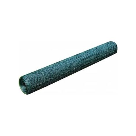 Grillage pour poulailler en PVC vert, 25 x 0,5 mètre