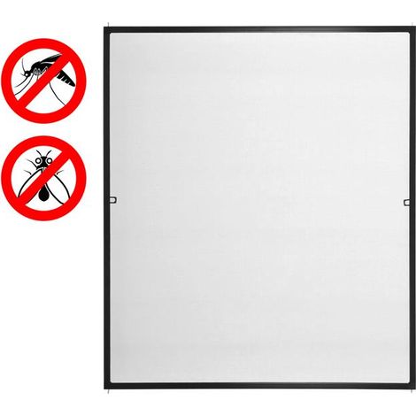 Fliegengitter Insektenschutz Fenster Mückenschutz Alurahmen Bausatz Mückengitter Anthrazit / 80x100cm