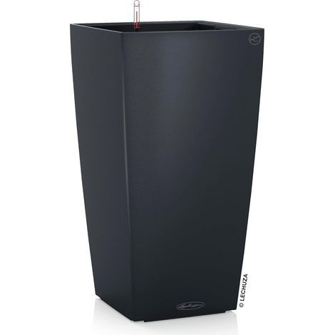1 vaso da fiori con serbatoio d'acqua integrato, in plastica riciclata, con indicatore del livello di riempimento, adatto per uso interno ed esterno. (1/5)