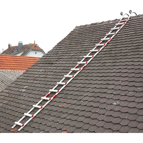 Echelle de toit alu avec crochet - Ecartement des barreaux 28cm - Longueur 7,12m - HIM4538/280/712