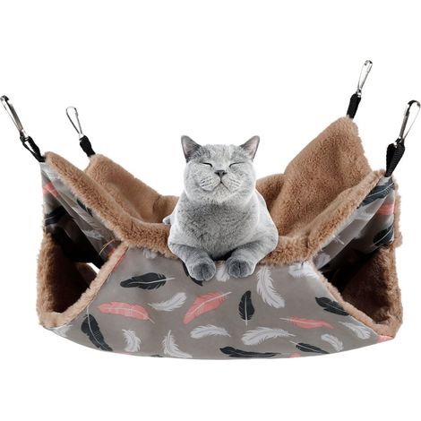 Coussin hamac suspendu pour animaux, lit hamac douillet pour chat, furet, chiot et petits animaux (1/5)