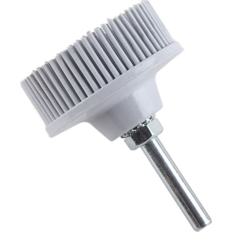 Brosse à disque pour perceuse électrique de 2 pouces, brosse en caoutchouc abrasif diamanté, brosse d'ébavurage, de polissage et de meulage, blanche. (1/5)