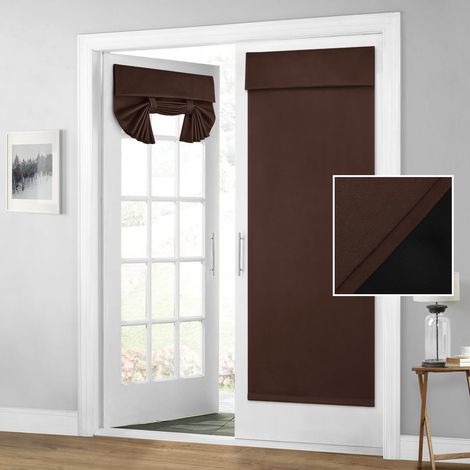 Rideau de porte occultant et isolant, 66 x 102 cm (marron) (1/5)