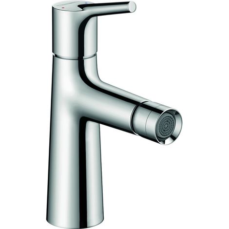 Hansgrohe Talis S - Grifo monomando de bidé con conjunto de desagüe y tirador, cromo 72200000 (1/2)