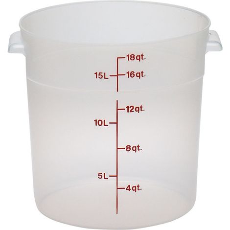 Boîte ronde - 37.8 x 37.8 cm - Translucide - Lot de 6 - Cambro