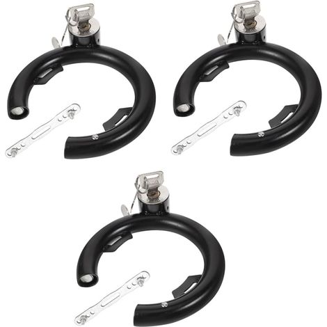 3 Ensembles Antivol De Vélo à Chaîne Acier Inoxydable Pour Vélo Et Moto Antivol De Sécurité Résistant (1/5)