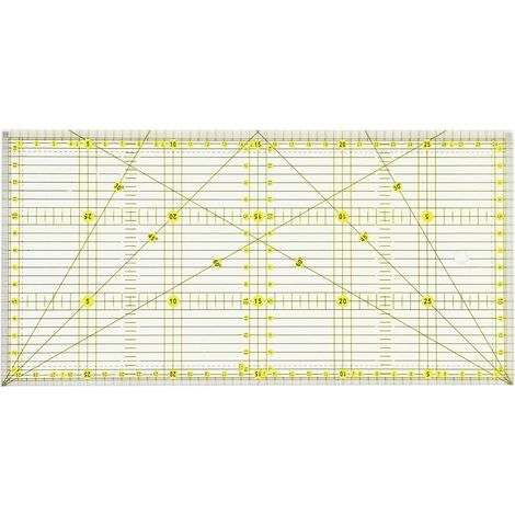 15 x 30 cm Règle de tchwork avec indications d'angles, Règle couture précise pour le quilting, la couture et le tchwork (1/5)
