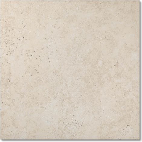Carrelage effet Travertin Beige 60x60x2 cm Pietra - Sol extérieur (vendu par 0,72 m² soit 2 dalles) - RO'MA CARRELAGE