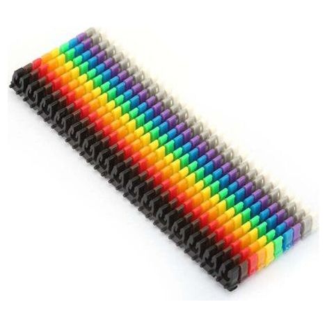 Repère Fil Electrique Marqueur de Câble de 09 Numéro Repère Clips de Fil Numérique en Plastique Étiquette du Tube de Fil de Câble Colorés (150 pièces 1.5 mm²) (1/5)
