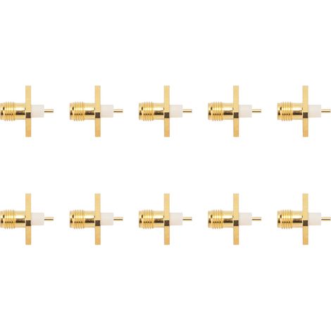 10 adaptateurs d'antenne RF femelle à bride 4 trous, connecteur coaxial OFC 50 ohms pour câble (1/5)