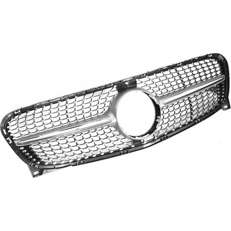 Grille calandre Mercedes GLA X156 de 2013 a 2016 Silver Chrome-42731546 (1/4)