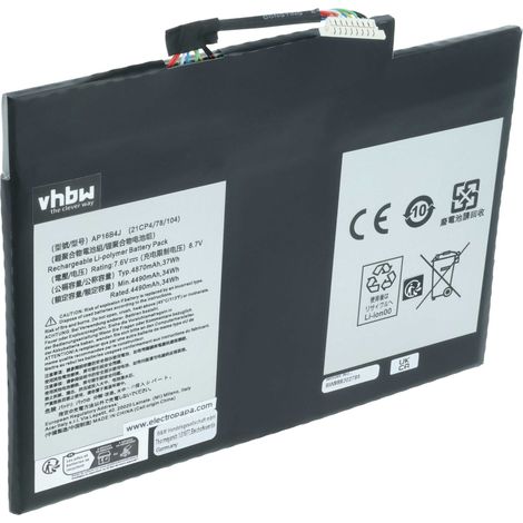 vhbw Akku kompatibel mit Acer Switch 7 SW713-51GNP-81UL, 7 SW713-51GNP-82M, 7 SW713-51GNP-84VU Notebook (4450 mAh, 7,6 V, Li-Polymer) (1/5)