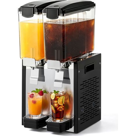 VEVOR Dispenser Bevande Fredde Commerciale 3 Serbatoi 3x12 L Acciaio Inox Distributore da Banco, Temperatura di Raffreddamento da 7℃ a 12℃, Succhi di Frutta, Te Freddo, Ristorante, Hotel, Catering (1/5)