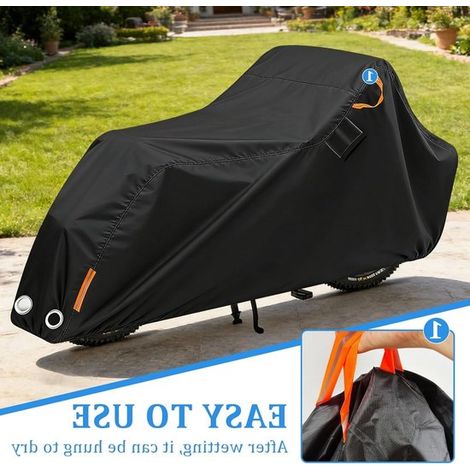 Dailygoods Wasserdichte Fahrradabdeckung Fahrradabdeckung für 2 Fahrräder UV Schutz Reißfest 420D Oxford Rundumschutz (285 x 74 x 100 cm) Fahrrad (1/5)