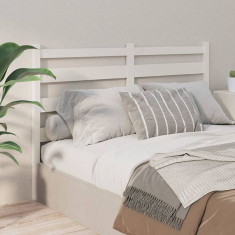 Bed Headboard  White  Solid pine wood  206 cm Width vidaXL (1/5)