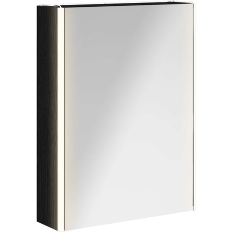 Maison Exclusive - Badezimmerspiegelschrank Schwarz Eichen-Optik