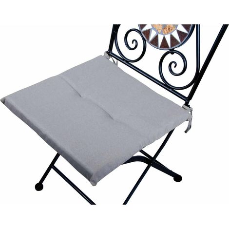 CUSCINO ANTIMACCHIA QUADRATO SEDIE SEDIA SEDUTA 40X40 cm TESSUTO GRIGIO 506VE