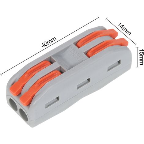 Paquete de 10 conectores de cable compactos con bloqueo de palanca, conectores universales para cables eléctricos, terminales de conductor de inserción rápida.