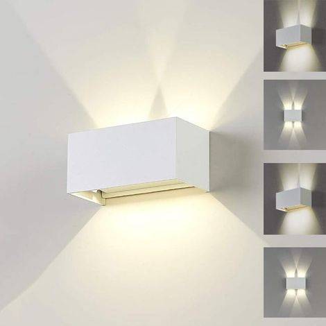 Applique murale LED 24 W, applique d'extérieur, lumière blanc 3000 K, étanche IP65, faisceau réglable à 120°, convient pour couloirs et garages (1/5)
