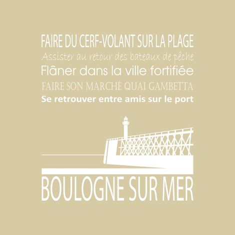 Tableau sur toile Boulogne beige 30x30 cm - Impression sur Toile Murale Décorative - Image imprimée en HD sur Toile - Toile sur Châssis en Bois FSC - Fabriqué en France