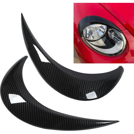 Scheinwerferblenden (ein Paar, links und rechts) in Carbonfaser-Optik für VW Beetle 2012-2018 (ZST-139) (1/5)