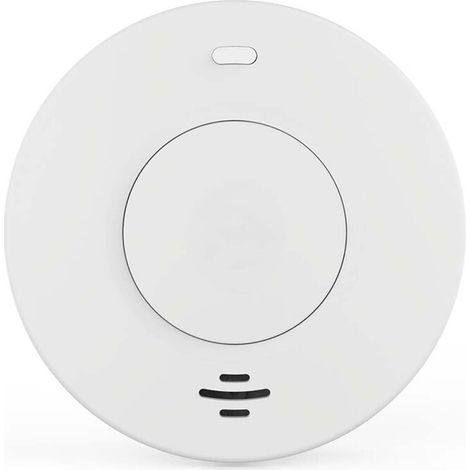 Nedis SmartLife Rauchmelder / Batteriebetrieben / Sensorlebensdauer: 10 Jahre / EN 14604 / Max. Batterie-Lebensdauer: 120 Monate / 85 dB / Weiss / 1 Stück