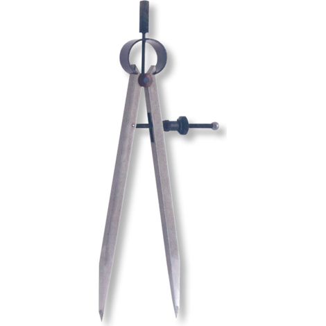 Federspitzzirkel active Stahl poliert mit auswechselbaren Spitzen 150mm (1/2)