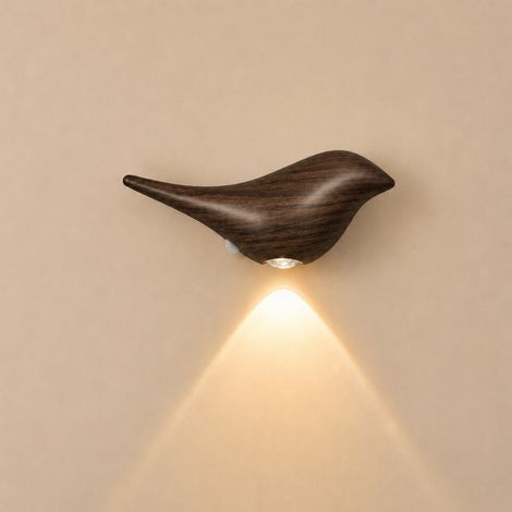 Birdie wall light Switch rechargeable Human induction sans câblage d'urgence gradation LED petite lampe de nuit - changement de couleur tricolore (1/2)