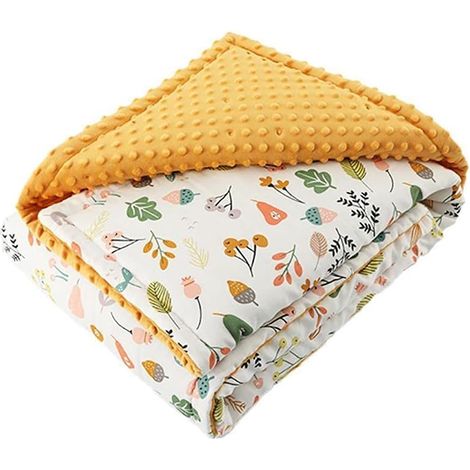 HOMDO Couverture Bébé Naissance 150x115cm en 100% Coton Couverture Minky Peluche Chaude Enveloppanté Enfant Fille et Garçon Lavable en Machine Pas Facile à Déformer pour Sièges Bébé Poussettes Lits