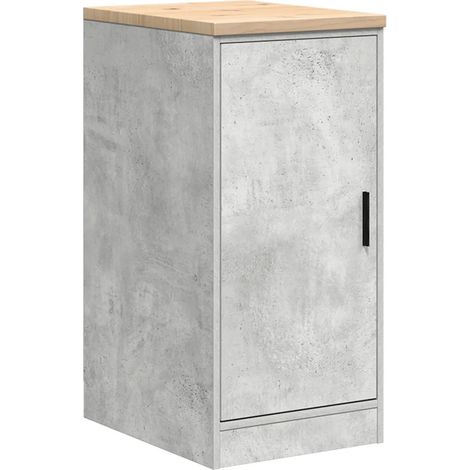 Armoire de rangement garage 40 x 51 x 85 cm surface de travail durable style moderne en bois gris béton (1/5)