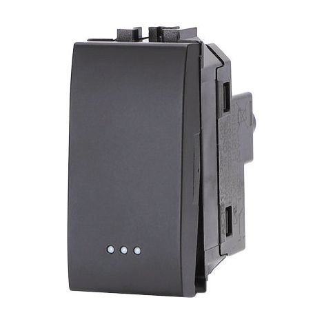 Deviatore Unipolare Abl Nero a 16 250 V 8 Pezzi