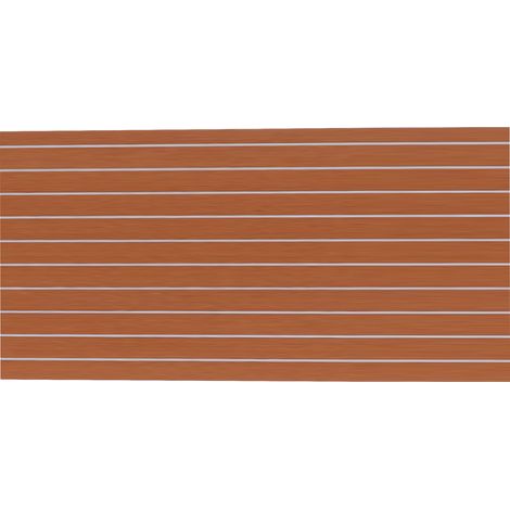Tapis de sol antidérapant en mousse EVA pour bateau, camping-car et caravane, 240 x 60 cm / 94,5 x 23,6 pouces (marron clair et blanc) (1/5)