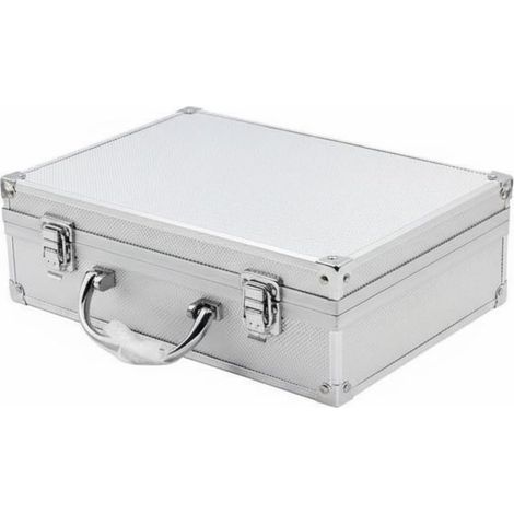 Mallette Aluminium Coffret Équipement Boîte de Rangement Coffre de Transport avec Renforcés Organisation Polyvalente Adaptée aux Professionnels Bureau, 31x22x8cm A (1/5)