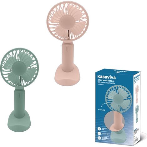 1 Pezzo Ventilatore Mini Portatile Wireless Ricaricabile USB 4.5 Watt 2 Colori