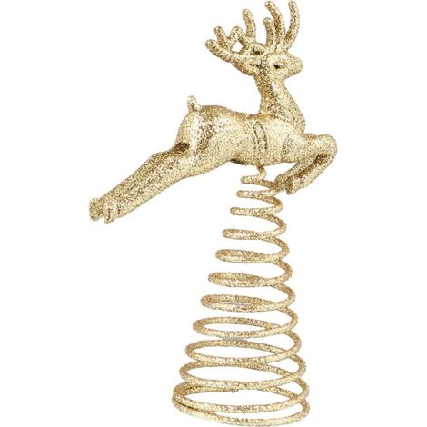 Étoile dorée avec Cerf pour Sapin de Noël – Topper Lumineux, Décoration Élégante Facile à Installer et Stable (1/5)