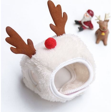 Chapeau De Noël - Bandana Antilopes Pour Chien Et Chat - Serviette Absorbante Pour Salive - Taille Unique Pour Animaux De Petite Taille (1/5)