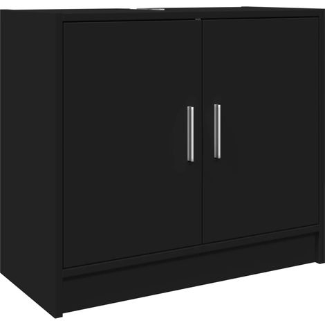 Maison Exclusive - Mobile Lavabo Nero 63x29x55 cm in Truciolato