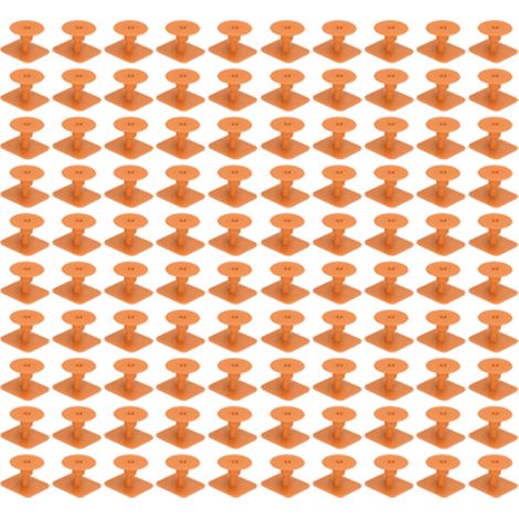 Blanko-Ohrmarken für Nutztiere – 100 Stück, Tierkennzeichnung für Schweine, orangefarbener Marker (1/5)