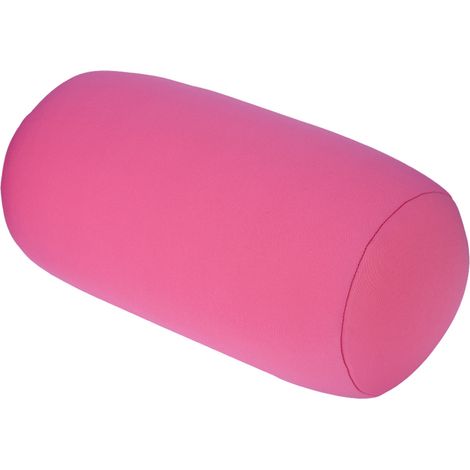 Micro Mini Microbead Back Cushion Roll Pillow Travel Home Sleeping Neck Support Pink