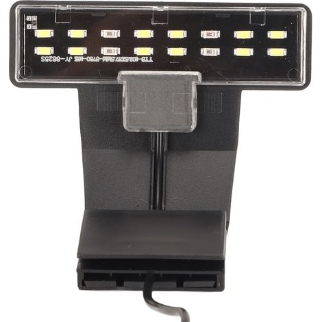 Lampe LED professionnelle à pince pour aquarium, mini ultra-mince et haute luminosité, coque noire (1/5)