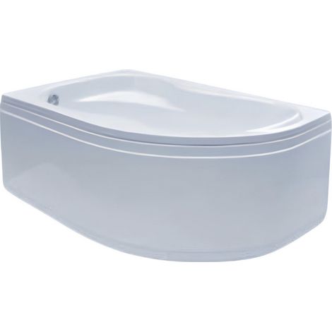 Baignoire asymétrique Carina avec tablier 150-160-170 x 105cm - Dimensions: 170x105cm - Angle: Droit - Siphon: Sans (1/5)