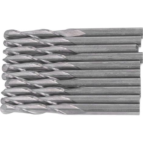 HSS CNC-Halbkugelfräser-Set, Kugelkopffräser für Holzgravur und Schruppbearbeitung, 1/8 Zoll Schaft, 4-teilig. (1/5)