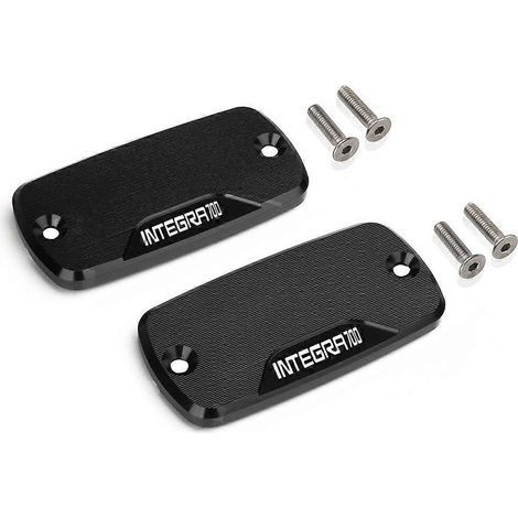 S'applique aux accessoires de moto Bouchon de réservoir de liquide en aluminium Couvercle de cylindre de liquide d'huile POUR HONDA Integra 700 2012 2013 Integra700 (A noir)