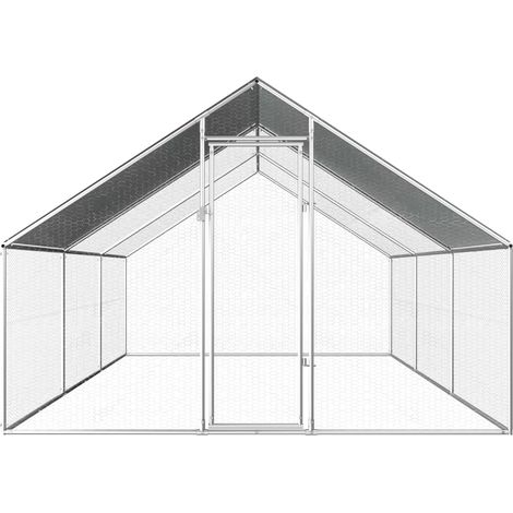 INLIFE Poulailler d'extérieur 2,75 x 6 x 1,92 m Acier galvanisé (1/5)