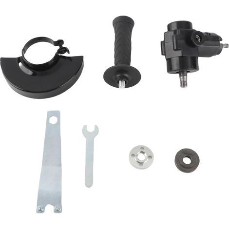 Adaptateur de perceuse à meuleuse d'angle Convertisseur de meuleuse d'angle en acier ABS Outil électrique de tête de perceuse électrique avec poignée pour couper, meuler (1/5)