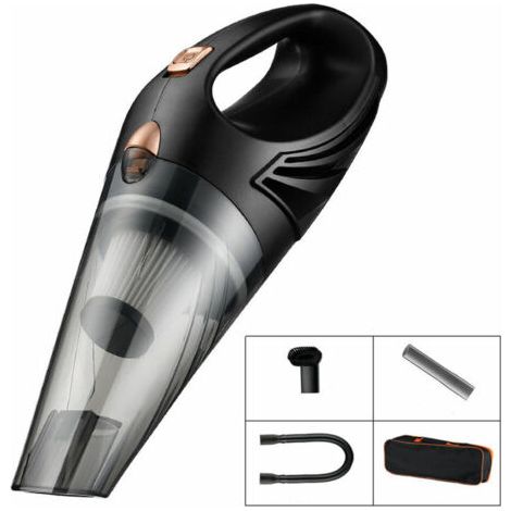 Aspirateur de voiture puissant - Mini aspirateur à main 120W, 12V, avec 3 accessoires et sac de transport, pièces automobiles - (1/4)